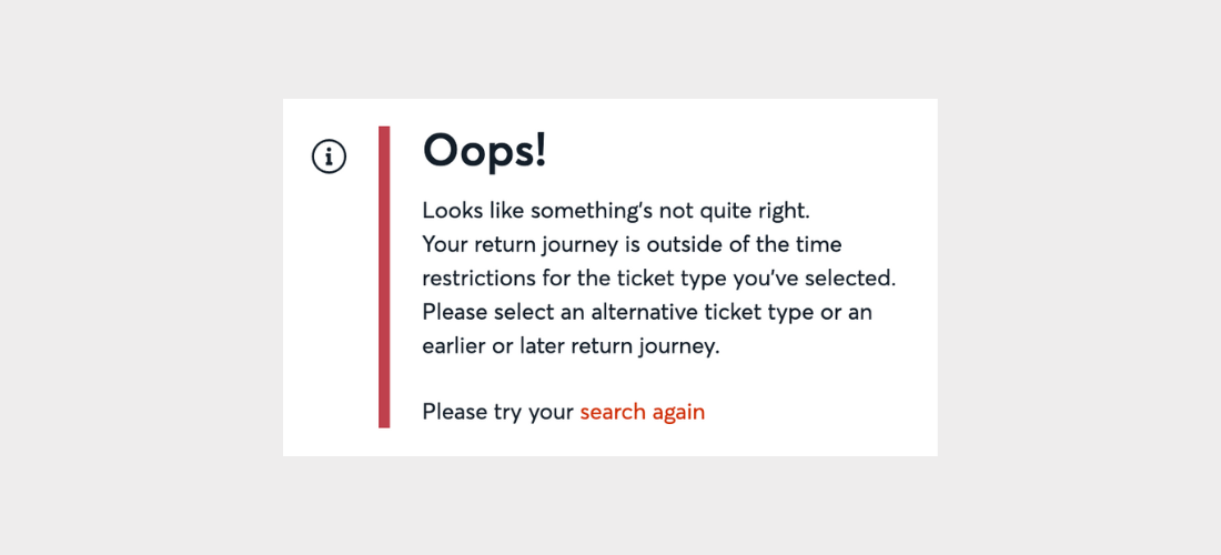 example of error message