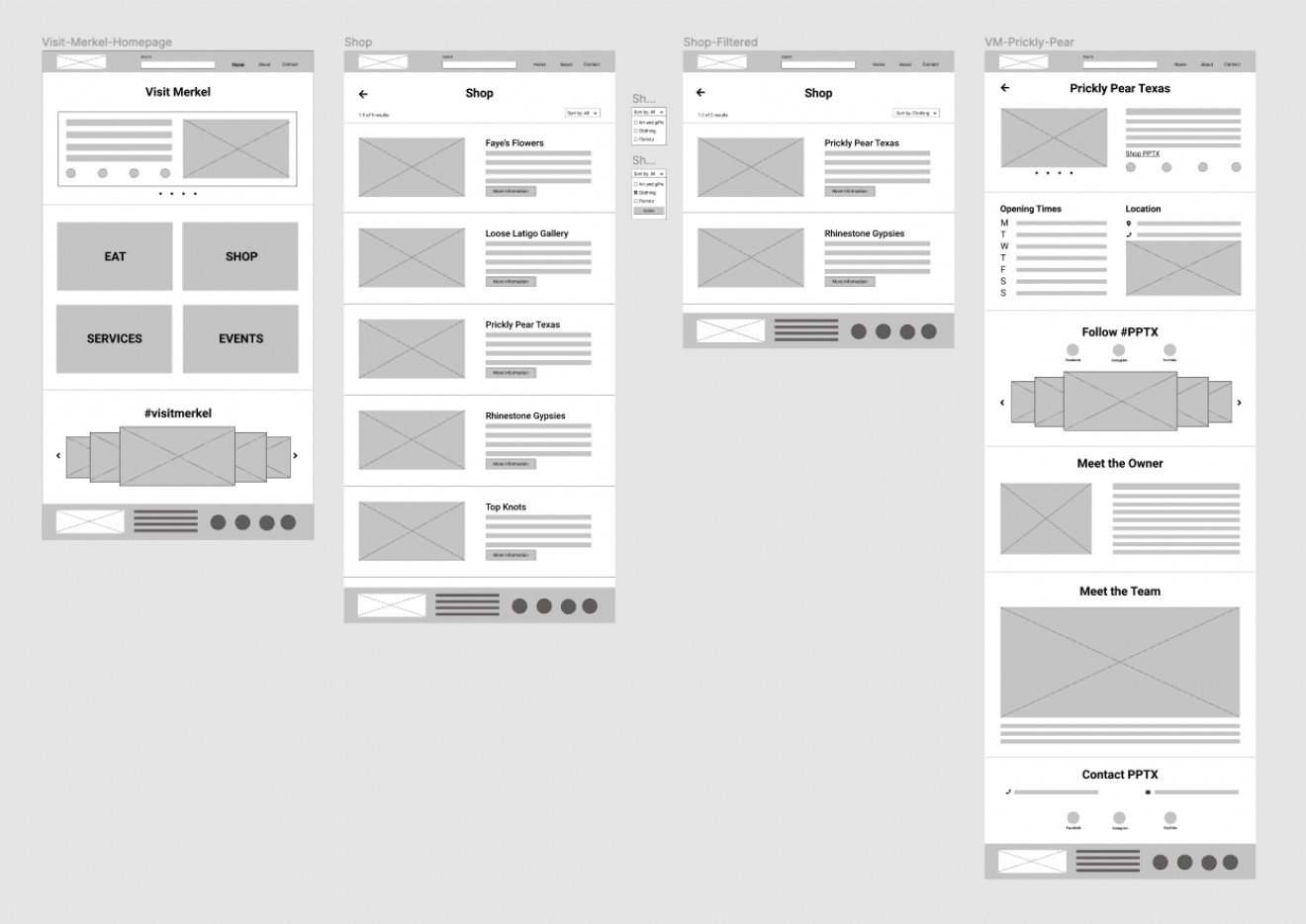 visit merkel digital wireframes